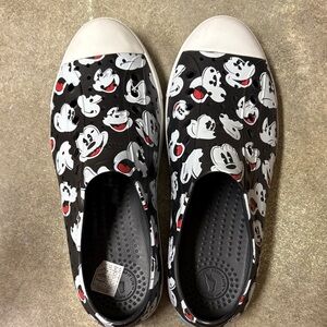 Adult Native Mickey Mouse Slip-On Shoes - Black and White